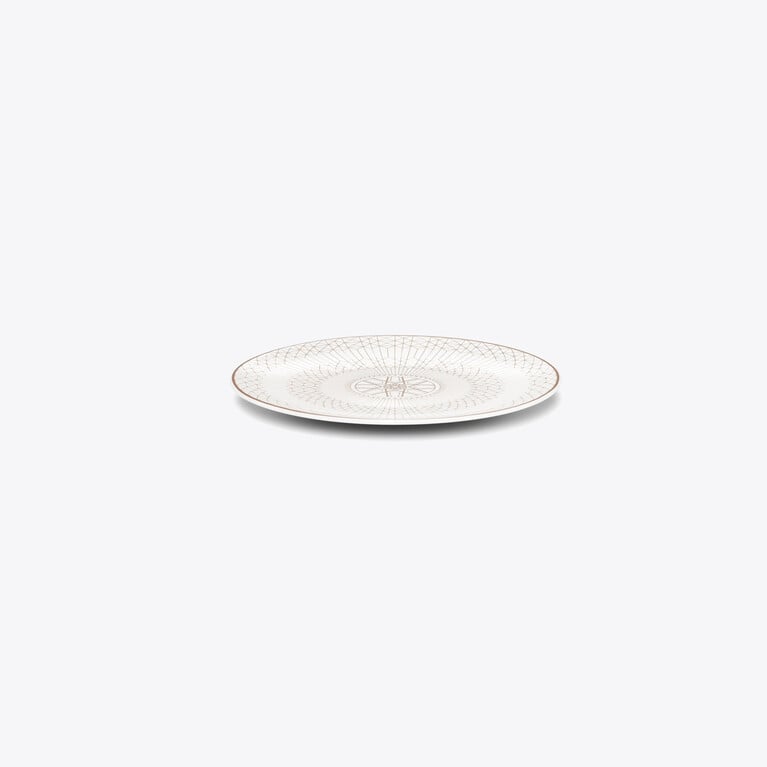 Arcadia Gold & Platinum Bread Plate Baccarat in Porcelain Gold View 2