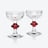 Harcourt 1841 Coupes Baccarat, Champagne coupe in Crystal Red