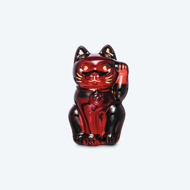 Cat Maneki Neko Figurine S Red 보기 1