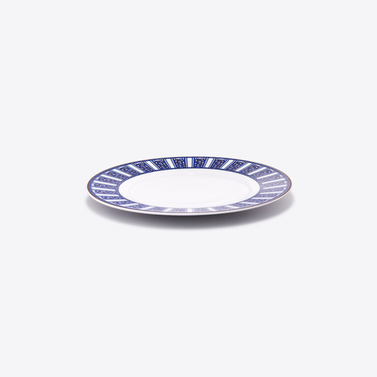 Arcadia Blue Dessert Plates Baccarat in Porcelain Blue View 2