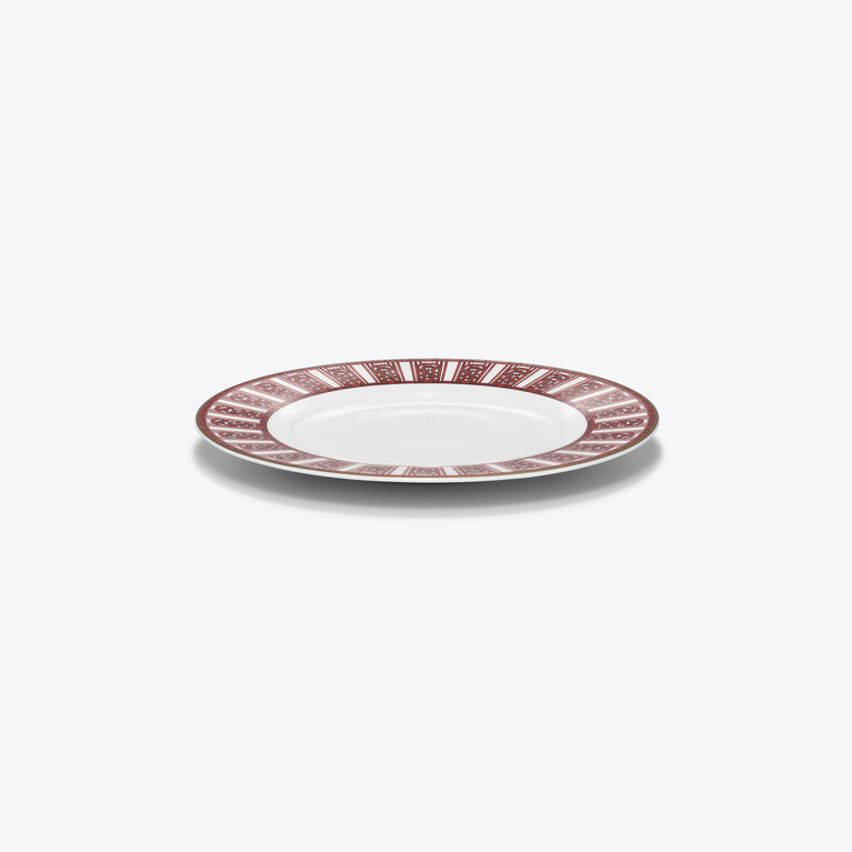 Assiettes &agrave; Dessert Arcadia Rouge Baccarat en Porcelaine Rouge Voir 2