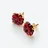 Boucles d'Oreilles Tr&egrave;fle Vermeil Baccarat en Argent plaqu&eacute; or 18 carats Rouge
