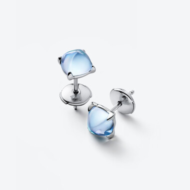 Médicis Silver Earrings Aqua mirror Baccarat