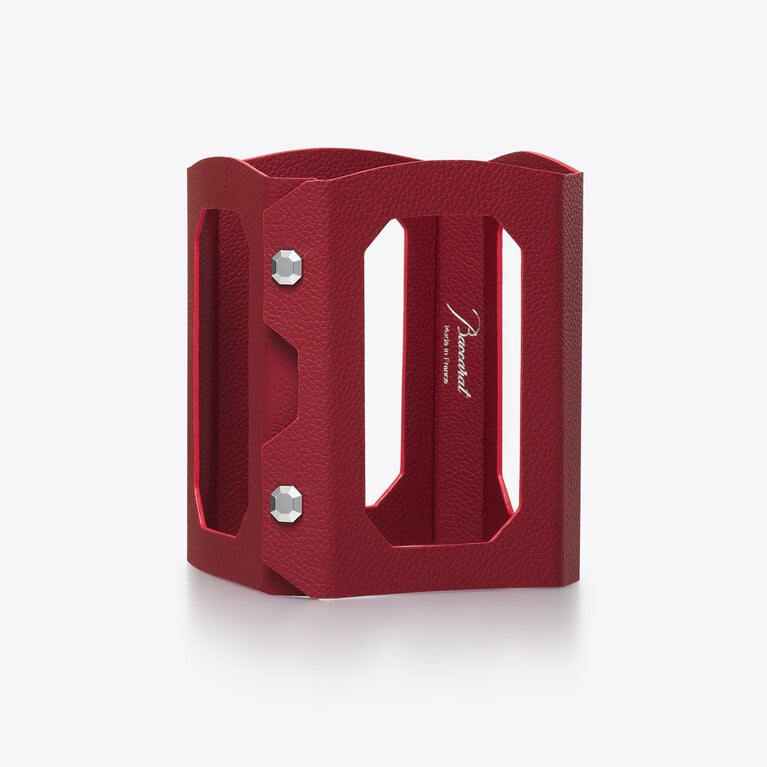 Octogone Decanter Case Baccarat in Leather Red View 1
