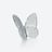 Papillon Porte-Bonheur Diamant Baccarat en Cristal Clair