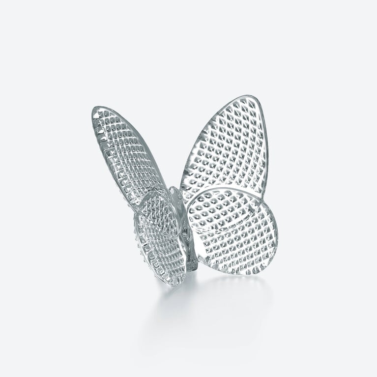 Papillon Porte-Bonheur Diamant Baccarat en Cristal Clair Voir 1