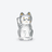 Cat Maneki Neko Figurine S  Baccarat