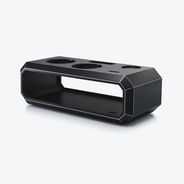 Octogone Bar Accessory Case Black Oak