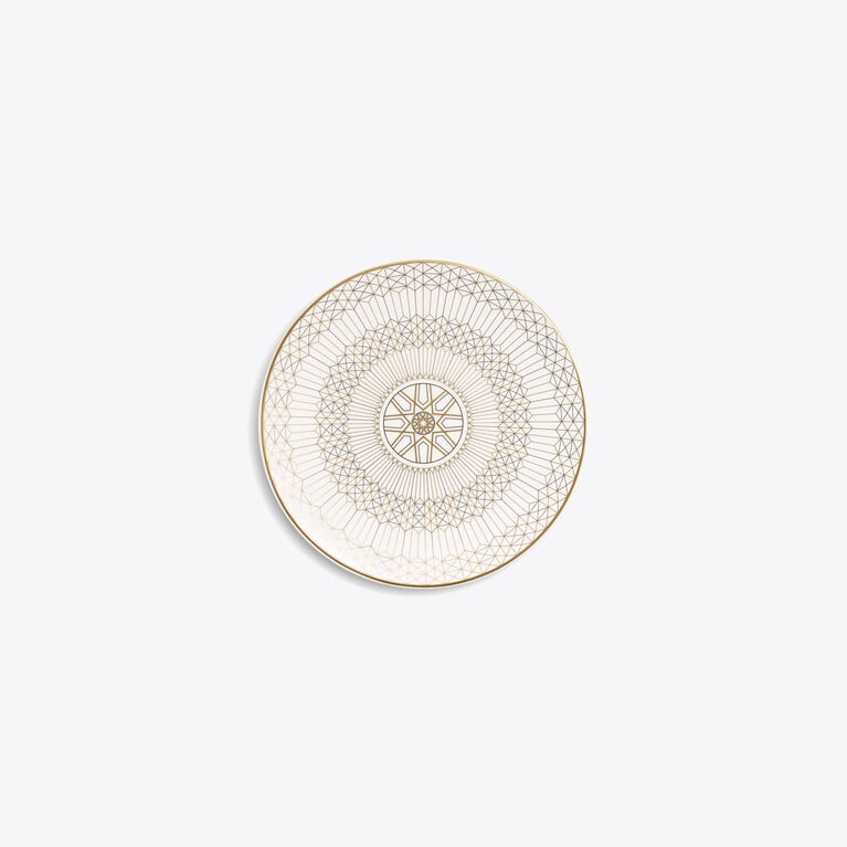 Arcadia Gold & Platinum Bread Plate Baccarat in Porcelain Gold View 1