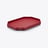 Octogone Tray M Baccarat in Recycled leather Red