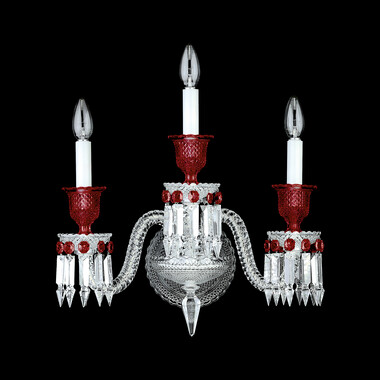 Z&eacute;nith Red Wall Sconce Baccarat in Crystal Red