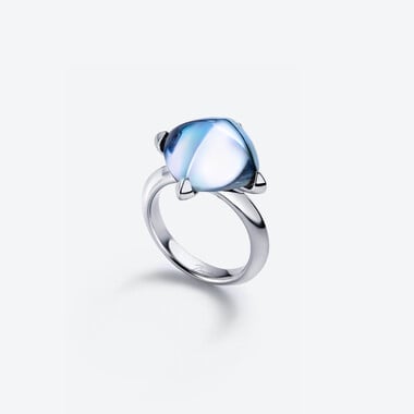 Médicis Silver Ring Baccarat in Silver Blue