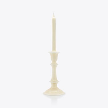Harcourt Candlestick Candle Baccarat in White Wax