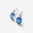 Croisé Silver Earrings Blue