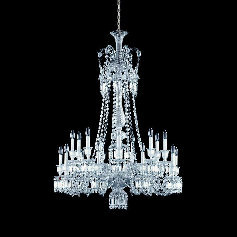 Zénith Chandelier Long (18L) Baccarat in Crystal Clear