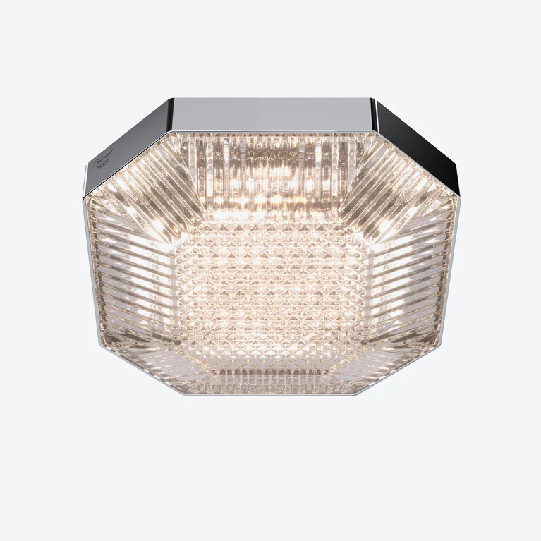 Octogone Ceiling Unit (1L) Baccarat in Crystal Clear View 2