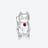 캣 마네키 네코 옥타곤(CAT MANEKI NEKO OCTAGON FIGURINE) Baccarat, 레드 크리스탈로 만든