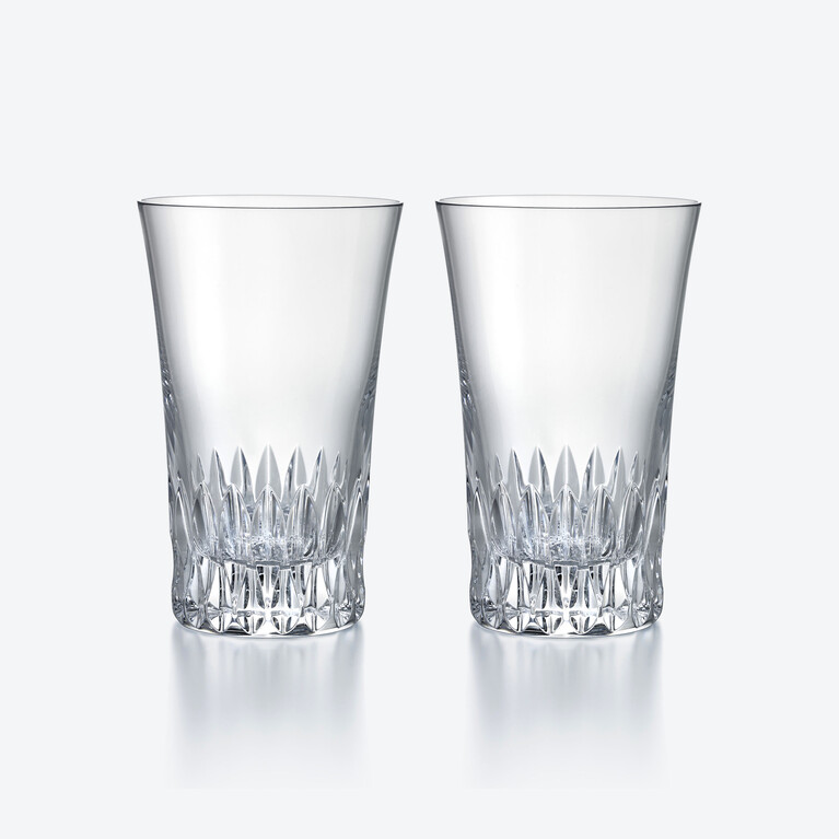 ヴィータ ハイボール 2客セット Baccarat、クリアのクリスタル製のカクテルグラスレビュー 1