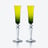 Mille Nuits Flutissimo Flutes Baccarat, Champagne flute in Crystal Green