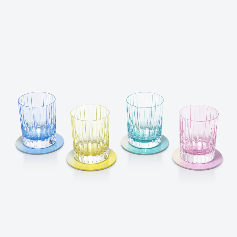 Harmonie Colors of Joy Pastell Becher-Set II & Octogone Colors of Joy Pastell Untersetzer Baccarat in em Siehe 1