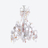 Nervous Z&eacute;nith Chandelier (37L) Baccarat in Crystal Pink