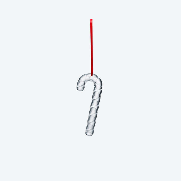 Candy Cane Ornament Clear
