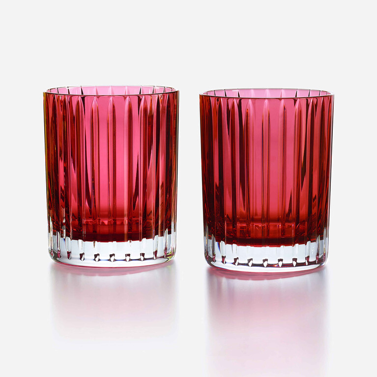 Harmonie Tumblers Colors of Joy Baccarat, Water glass in Crystal Red