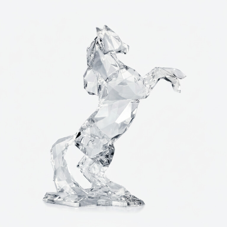 Polygon Pegasus Horse Sculpture Baccarat in Crystal Clear