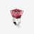 L'Eclat de Talleyrand Emperor Silver Ring Baccarat in Red Silver