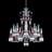 Zénith Chandelier Red (18L) Baccarat in Crystal Red