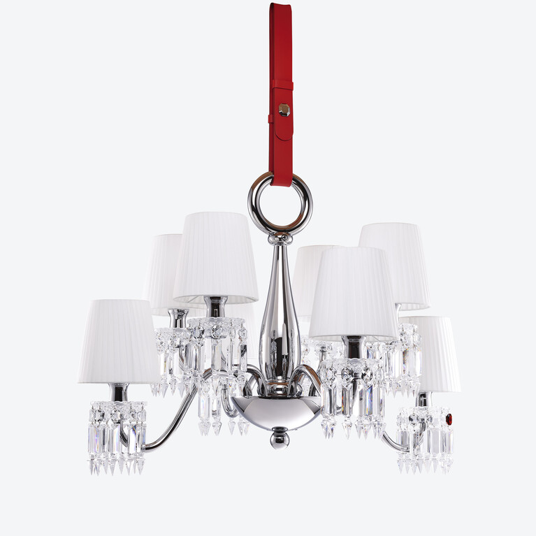 Z&eacute;nith Nomade Chandelier (08L) Baccarat in Crystal Silver