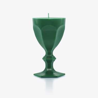 Harcourt Glass Candle Baccarat in Wax Green