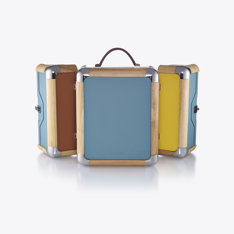 Octogone Trunk Harmonie Baccarat in Multicolor Leather View 3