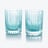和谐欢乐色彩平底对杯 绿松石 Baccarat, 蓝色水晶制成