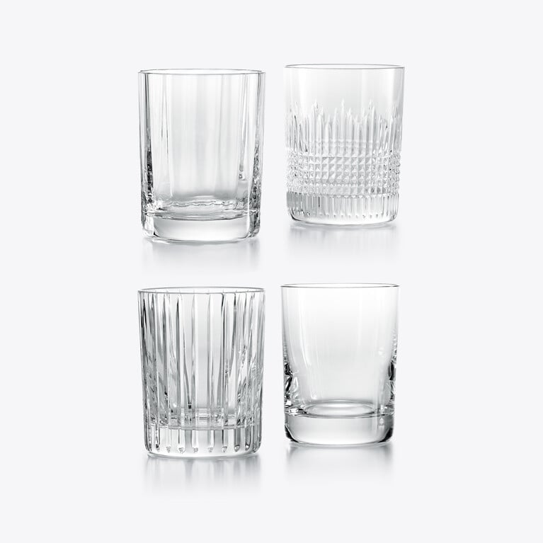 4 Elements Tumblers Set Baccarat, Cocktail glass in Crystal Clear