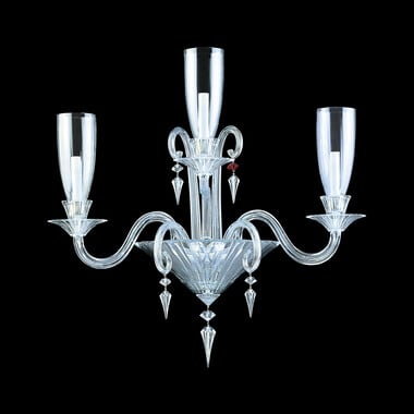 Mille Nuits Wall Unit Hurricane Shades (3L) Baccarat in Clear Crystal