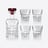 Louxor Tumblers & Carafe Bar Set Baccarat, Cocktail glass in Crystal Red