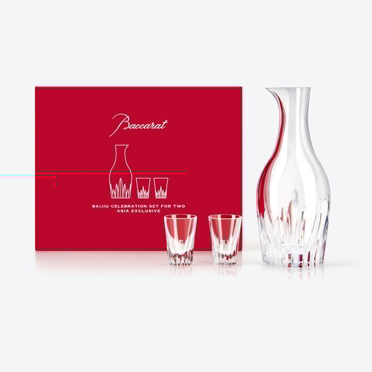 바이주 셀레브레이션 Set for Two(Baiju Celebration Set for Two) Baccarat, 클리어 크리스탈로 만든