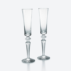 Select Mille Nuits Flutissimo Flutes Baccarat, Champagne flute in Crystal Clear