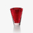 Eye Oval Vase S Red Baccarat