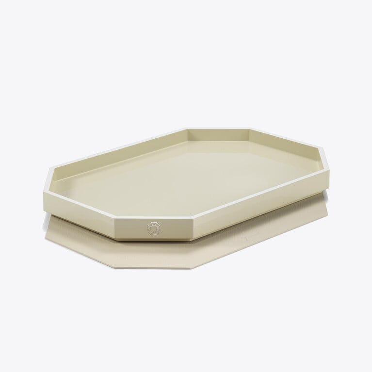 Octogone Tray L Ivory Baccarat