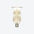 Tulip Hurricane Shade Flat Top Acanthus Baccarat in Crystal Gold