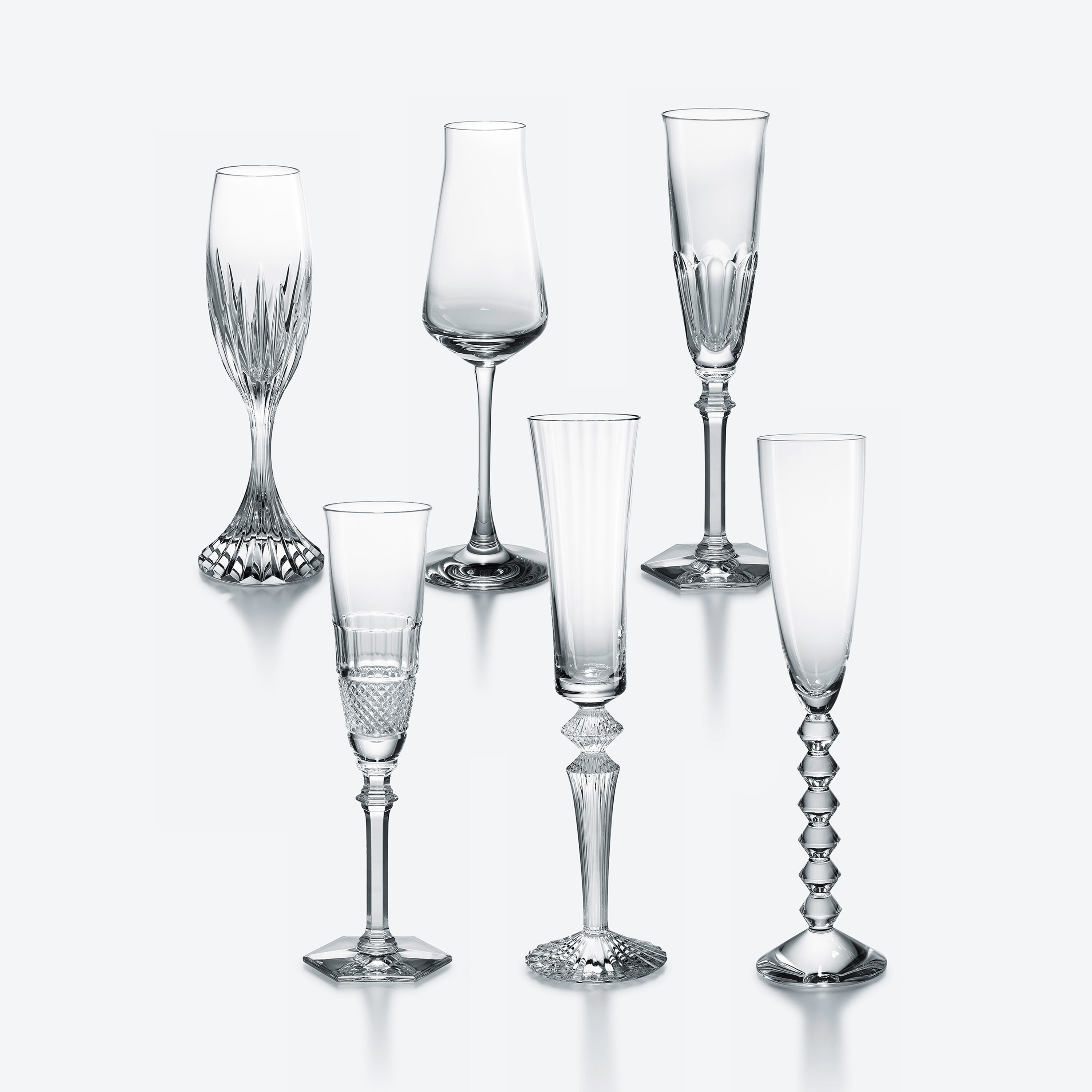 【誠実】 バカラ Baccarat 新品箱付 シャンパングラス 2客セット マッセナ バカラ