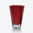 아이 베이스 렉탱귤러 L(EYE VASE RECTANGULAR L) Baccarat, 레드 크리스탈로 만든