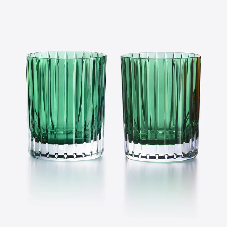 Harmonie Colors of Joy Becher Baccarat, Wasserglas aus Gr&uuml;nem Kristall Siehe 1