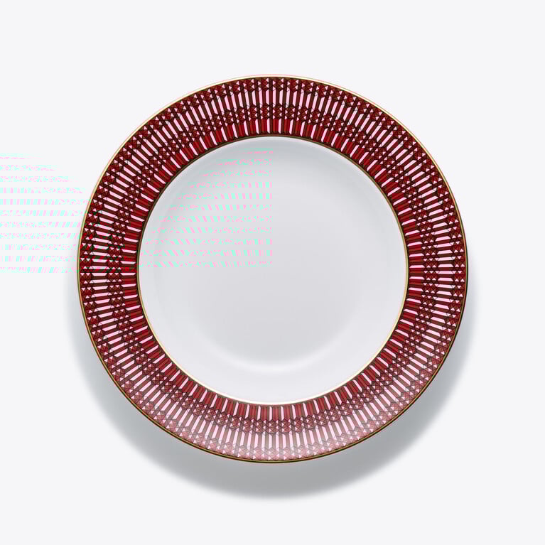 アルカディア スーププレート レッド Baccarat、レッドの磁器製