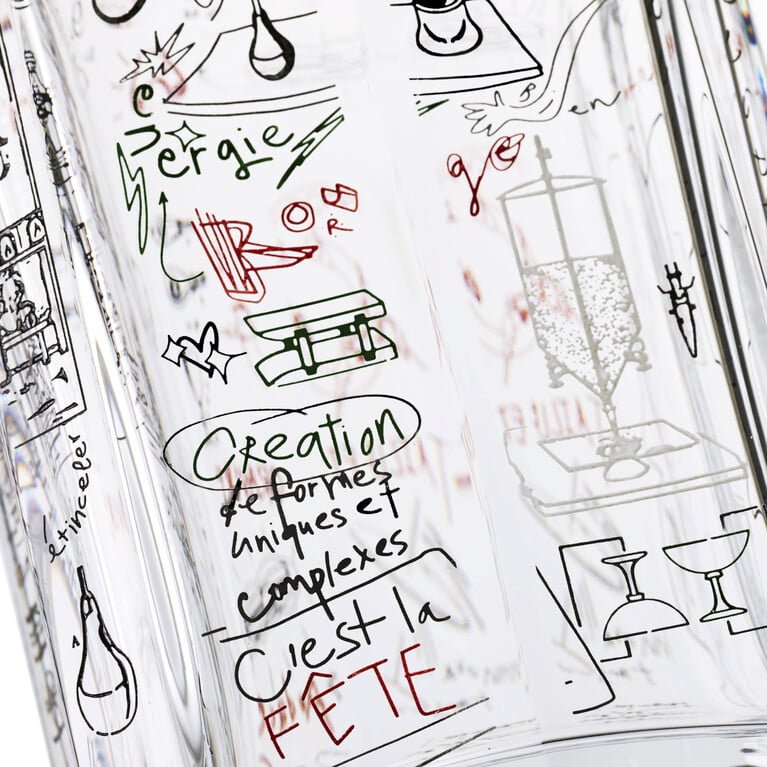 طقم قارورة وكؤوس ويسكي من مجموعة آركور، بتصميم هاري نورييف Baccarat من كريستال شفاف