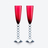 Véga Flutissimo Flutes Baccarat, Champagne flute in Red Crystal