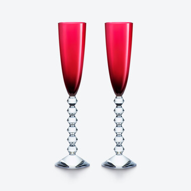 Véga Flutissimo Flutes Baccarat, Champagne flute in Red Crystal