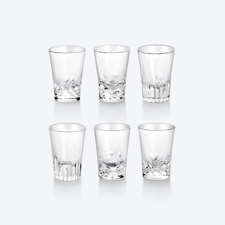 바이주 셀레브레이션 세트(BAIJIU CELEBRATION SET) Baccarat, 클리어 크리스탈로 만든 스리핏 글라스